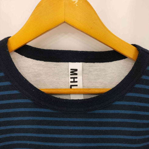 エムエイチエル MHL. ボーダー 長袖 クルーネックTシャツ メンズ JPN:L