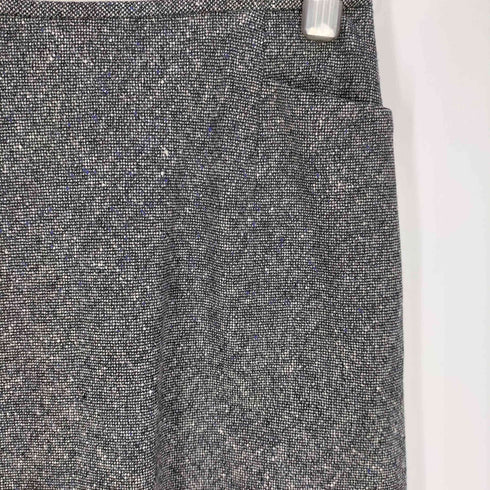 バーバリーロンドン BURBERRY LONDON ウールカシミヤ バックジップ ツィード スカート レディース EUR:36