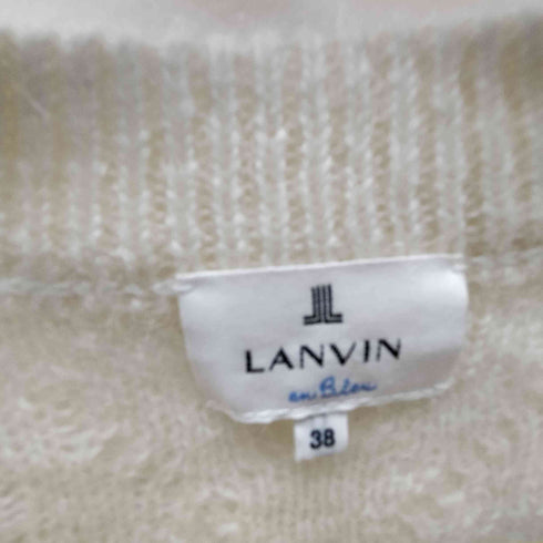 ランバンオンブルー LANVIN en Bleu ロゴケーブルニット モヘヤ レディース 38