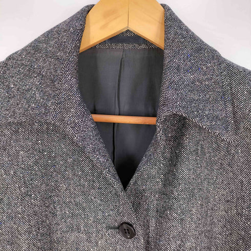 バーバリーロンドン BURBERRY LONDON ウールカシミヤ ツィード ベルテッド 4Bジャケット レディース EUR:38