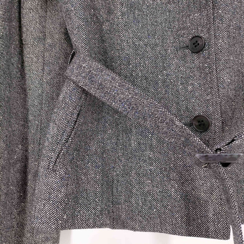 バーバリーロンドン BURBERRY LONDON ウールカシミヤ ツィード ベルテッド 4Bジャケット レディース EUR:38