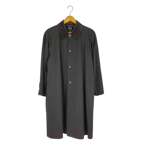 トリココムデギャルソン tricot COMME des GARCONS 80S AD1988 88AW 衿ベロア パワーショルダー ウールステンカラーコート レディース