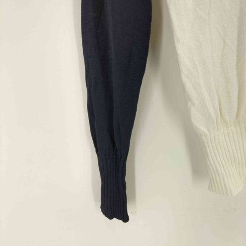 マックスマーラ MAX MARA 白タグ イタリア製 クルーネックバイカラーニット レディース import:S
