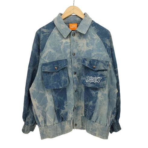 1807 ブリーチ加工バックロゴデニムジャケット メンズ import:M
