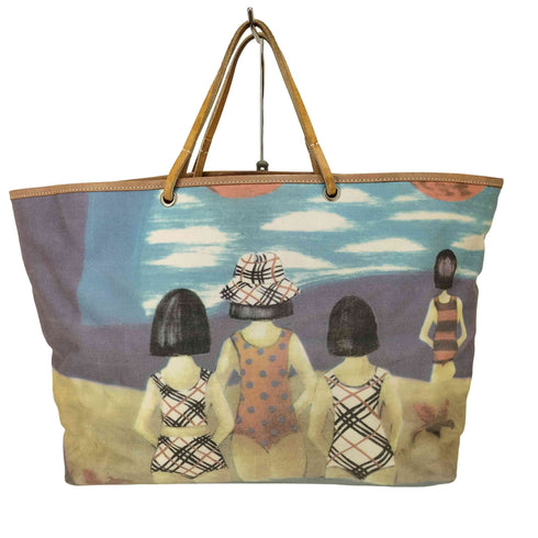 バーバリーロンドン BURBERRY LONDON ビーチプリント トートバッグ レディース