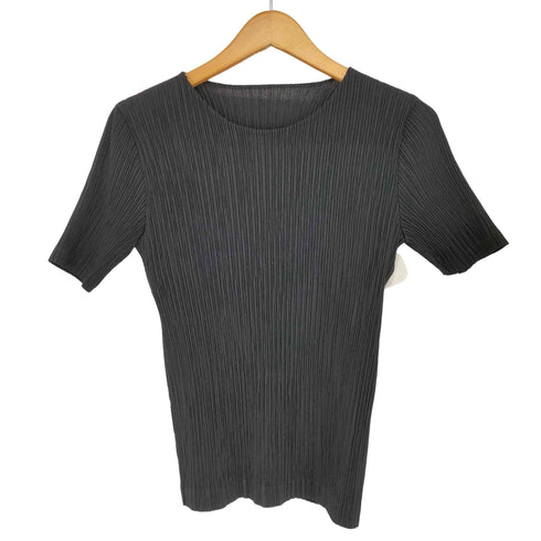 イッセイミヤケ ISSEY MIYAKE 12SS 銀タグ プリーツ S/S Tシャツ カットソー レディース JPN:2