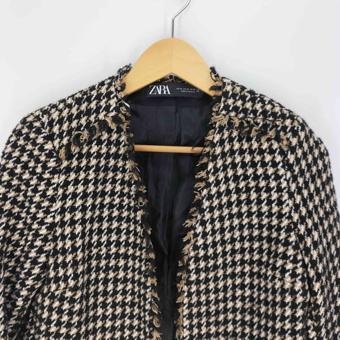 ザラ ZARA 総柄 ジャケット ツイード ブレザー レディース JPN:XS