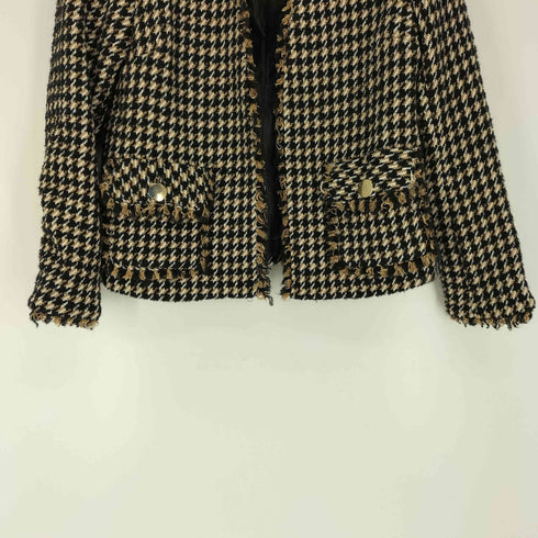 ザラ ZARA 総柄 ジャケット ツイード ブレザー レディース JPN:XS