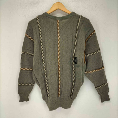 イッセイミヤケ ISSEY MIYAKE 80S 筆タグ オンリミットタグ 3D ストライプ ウール ニット セーター メンズ