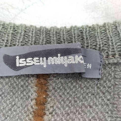 イッセイミヤケ ISSEY MIYAKE 80S 筆タグ オンリミットタグ 3D ストライプ ウール ニット セーター メンズ