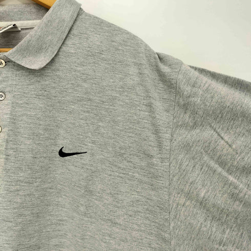 ナイキ NIKE 90-00s 白タグ スウッシュ ワンポイント刺繍 ポロシャツ メンズ import:XXL