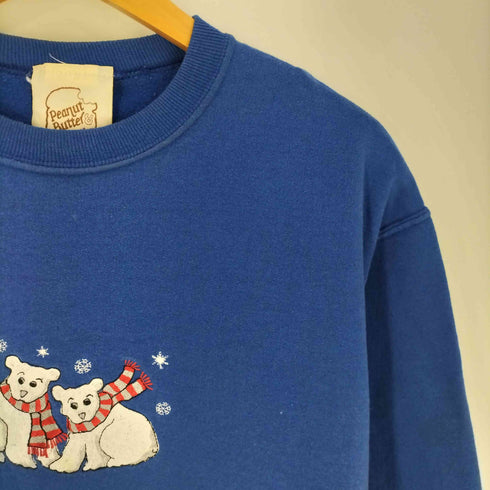 PEANUT BUTTER JELLY アニマル刺繍 クルーネックスウェット レディース import:S