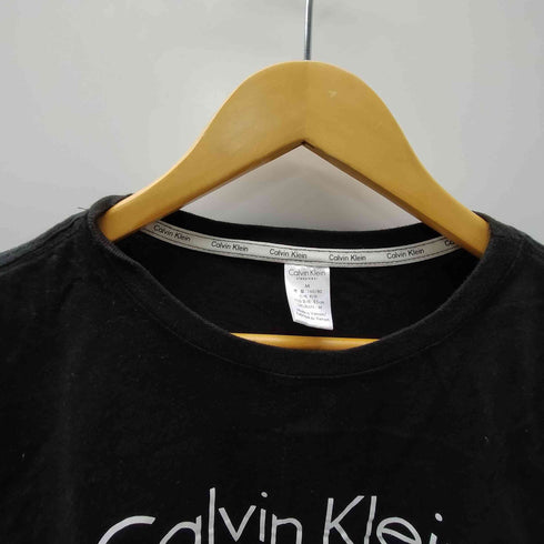 カルバンクライン CALVIN KLEIN ロゴ クロップド S/S Tシャツ ピチT レディース import:M