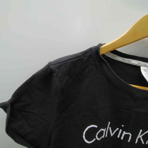 カルバンクライン CALVIN KLEIN ロゴ クロップド S/S Tシャツ ピチT レディース import:M