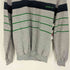 アディダスオリジナルス adidas Originals 70~80S トレフォイルロゴ フロッキープリント 裏起毛 ボーダー Vネック スウェット メンズ import:S