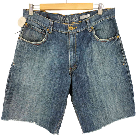 リーバイス Levis Silver tab BAGGY ボタン裏3174刻印 リメイク バギーデニムショーツ メンズ FR:36-38