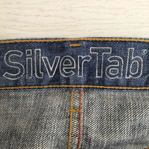 リーバイス Levis Silver tab BAGGY ボタン裏3174刻印 リメイク バギーデニムショーツ メンズ FR:36-38