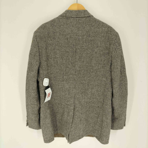 スタッフォード STAFFORD 80S USA製 Harris Tweed 100%ウール 胡桃ボタン チェック柄 2B テーラードジャケット メンズ