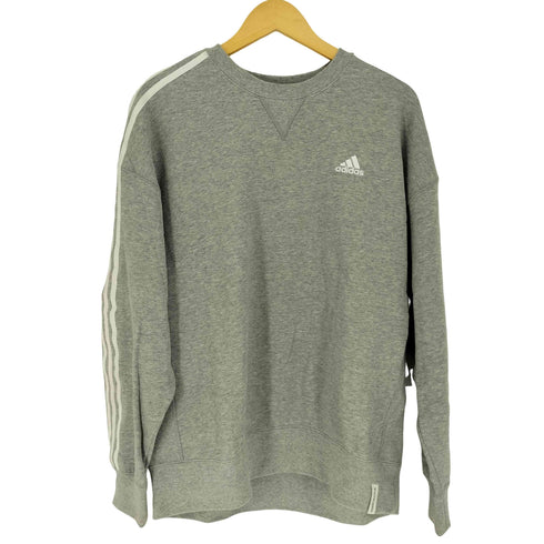 アディダス adidas エッセンシャルズ プラス ルーズフィット スリーストライプス フレンチテリー スウェットトレーナー メンズ JPN:XL