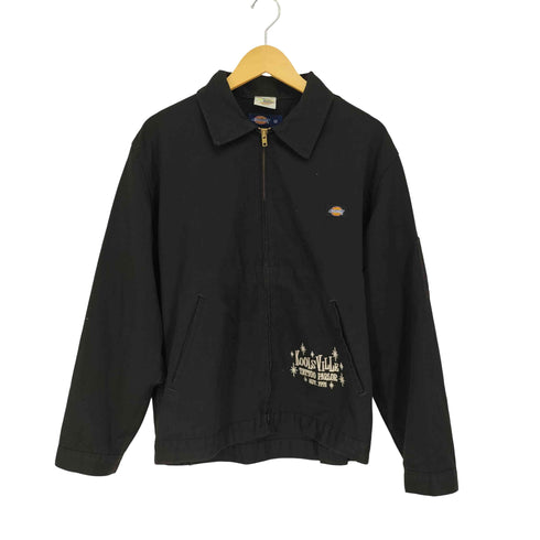 ディッキーズ Dickies メキシコ製 KOOLS VILLE TATTO PARLOR コラボ ロゴプリント ジップアップ ワークジャケット メンズ import:M