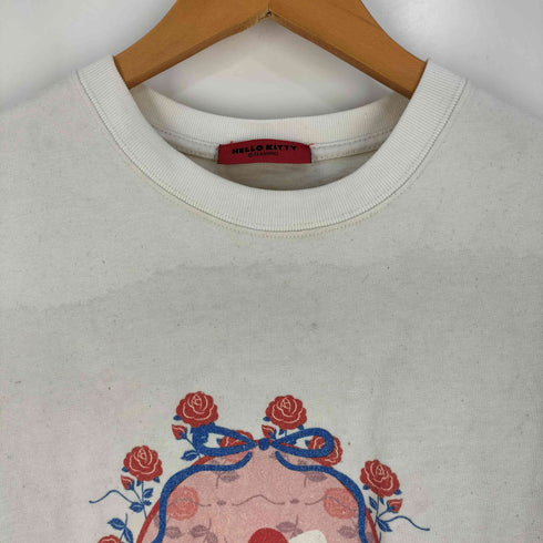 Moromoro キャラクター ネコ クルーネックTシャツ レディース JPN:L
