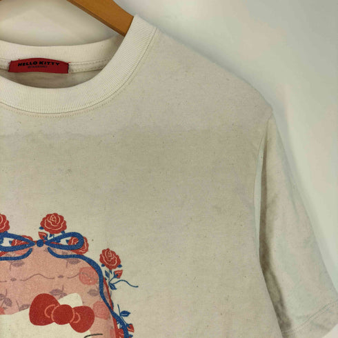Moromoro キャラクター ネコ クルーネックTシャツ レディース JPN:L
