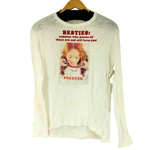 ザラ ZARA フロントプリント L/S Tシャツ レディース 13/14