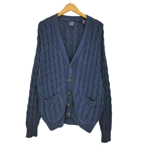 ギャップ Gap 00S OLD ラミーコットンケーブルカーディガン メンズ import:S