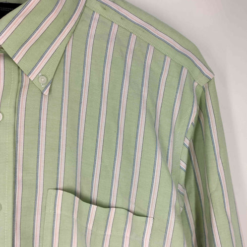 ランズエンド LANDS END ストライプ コットン L/S B.D シャツ メンズ 43-84
