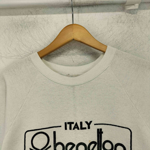ユナイテッドカラーズオブベネトン UNITED COLORS OF BENETTON ラバープリント ラグランスウェット メンズ