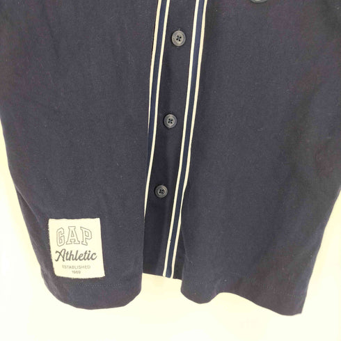 ギャップ Gap 24AW ブランドロゴ刺繍 ベースボール シャツ メンズ JPN:S