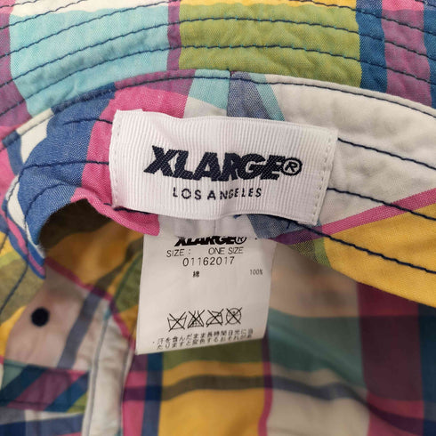 エクストララージ XLARGE チェック柄バケットハット メンズ ONE SIZE
