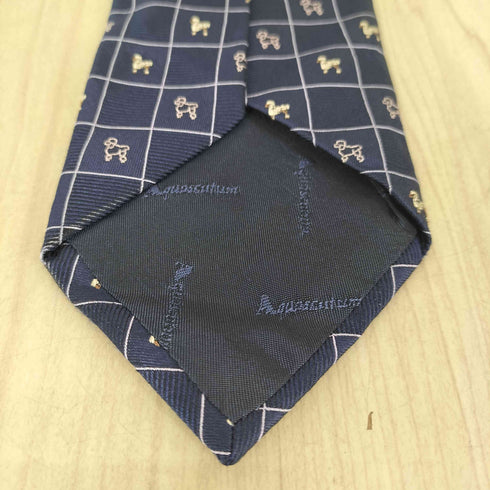 アクアスキュータム AQUASCUTUM 総柄ネクタイ 犬 メンズ
