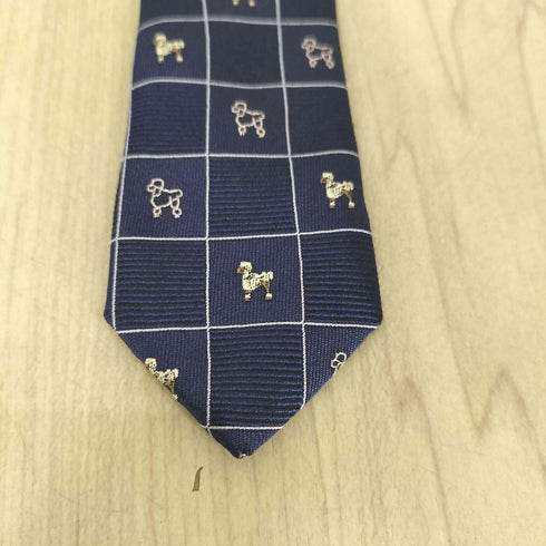 アクアスキュータム AQUASCUTUM 総柄ネクタイ 犬 メンズ