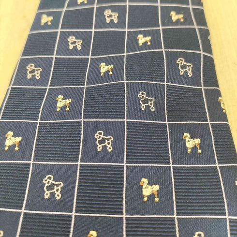 アクアスキュータム AQUASCUTUM 総柄ネクタイ 犬 メンズ
