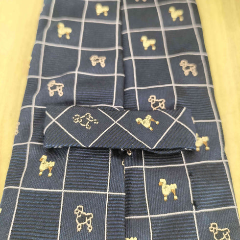 アクアスキュータム AQUASCUTUM 総柄ネクタイ 犬 メンズ