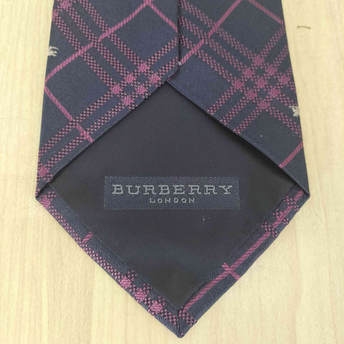 バーバリーロンドン BURBERRY LONDON ホース総柄ストライプネクタイ メンズ