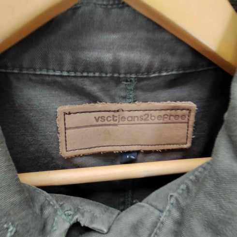 vsctjeans2befree カスタム パッチワーク バックプリント ミリタリー ジャケット メンズ import:L