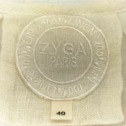 ZYGA リネン 長袖ブラウス レディース 40