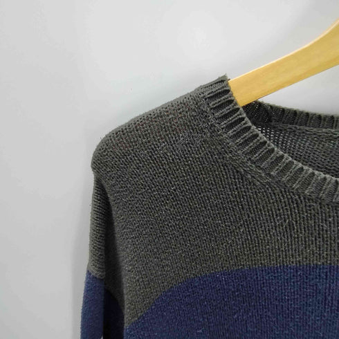アイゾッド IZOD エンブレムロゴ 刺繍 マルチボーダー コットン ニット セーター メンズ import:M