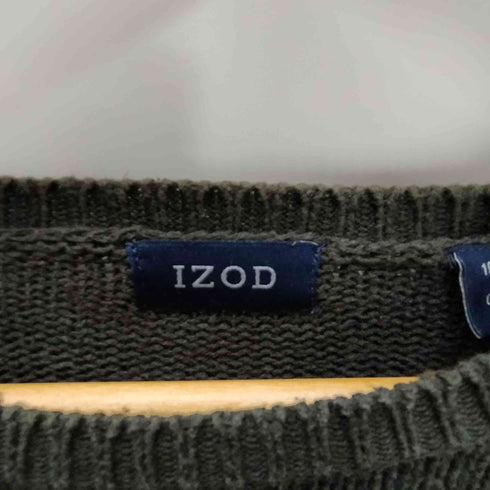 アイゾッド IZOD エンブレムロゴ 刺繍 マルチボーダー コットン ニット セーター メンズ import:M