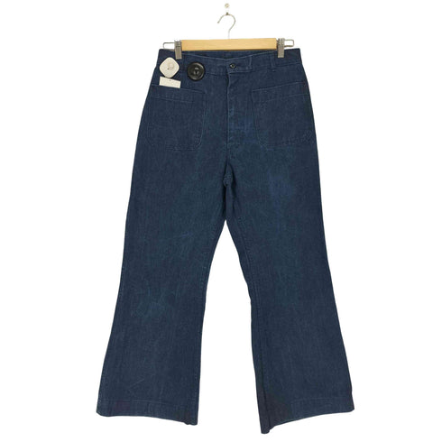 ユーエスネイビー U.S.NAVY 80S Coastal industries社 IDEALジップ ブーツカットパンツ メンズ 34R