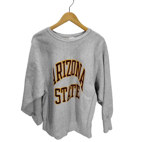 チャンピオン Champion 90S REVERSE WEAVE リバースウィーブ 刺繍タグ 前期 アクリル8% レーヨン3% 混紡 ARIZONA STATE 2段 プリント アーチカレッジ スウェット メンズ import:XL