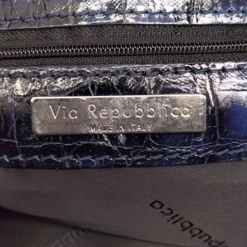 Via Repubblica クロコレザー スタッズ加工 トートバッグ y2k レディース