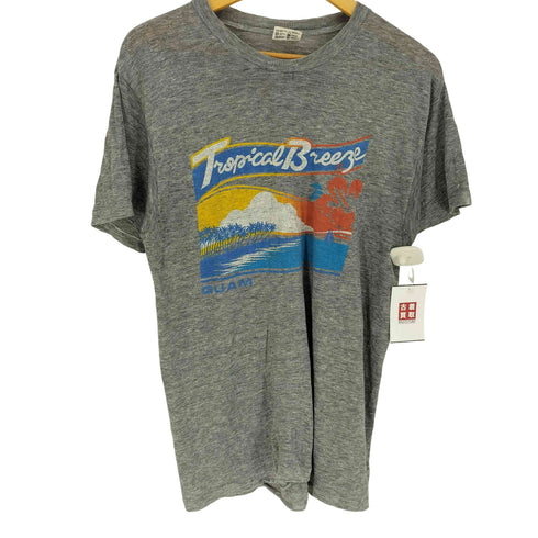 ステッドマン STEDMAN 90S USA製 シングルステッチ ハワイアンプリント クルーネックTシャツ メンズ import:L