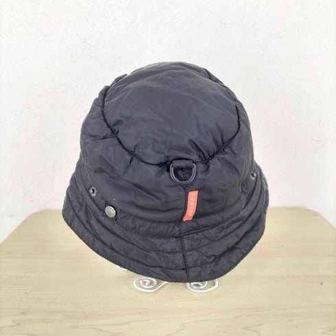 プラダ PRADA SPORT ナイロンバケットハット フリース耳当て付き ラバーロゴパッチ メンズ