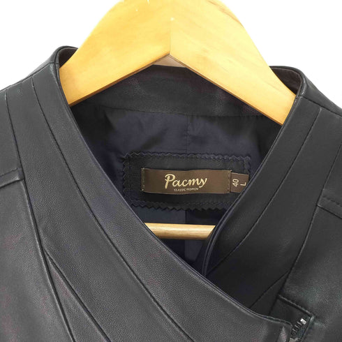 Pacmy 羊革 ノーカラー ダブルライダース レディース import:L