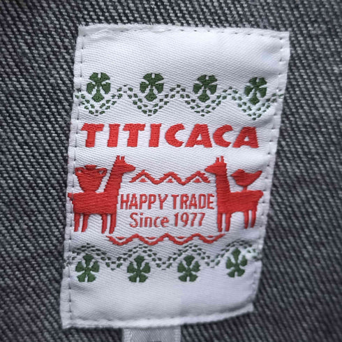 チチカカ TITICACA 刺繍 ブラック デニムジャケット レディース FREE
