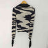 ミッソーニ MISSONI CASHMERE カシミヤシルク混 袖リボン 総柄 カーディガン レディース JPN:2