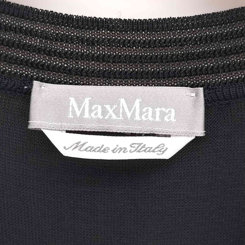 マックスマーラ MAX MARA イタリア製 ストライプ レーヨン ニット ベスト レディース